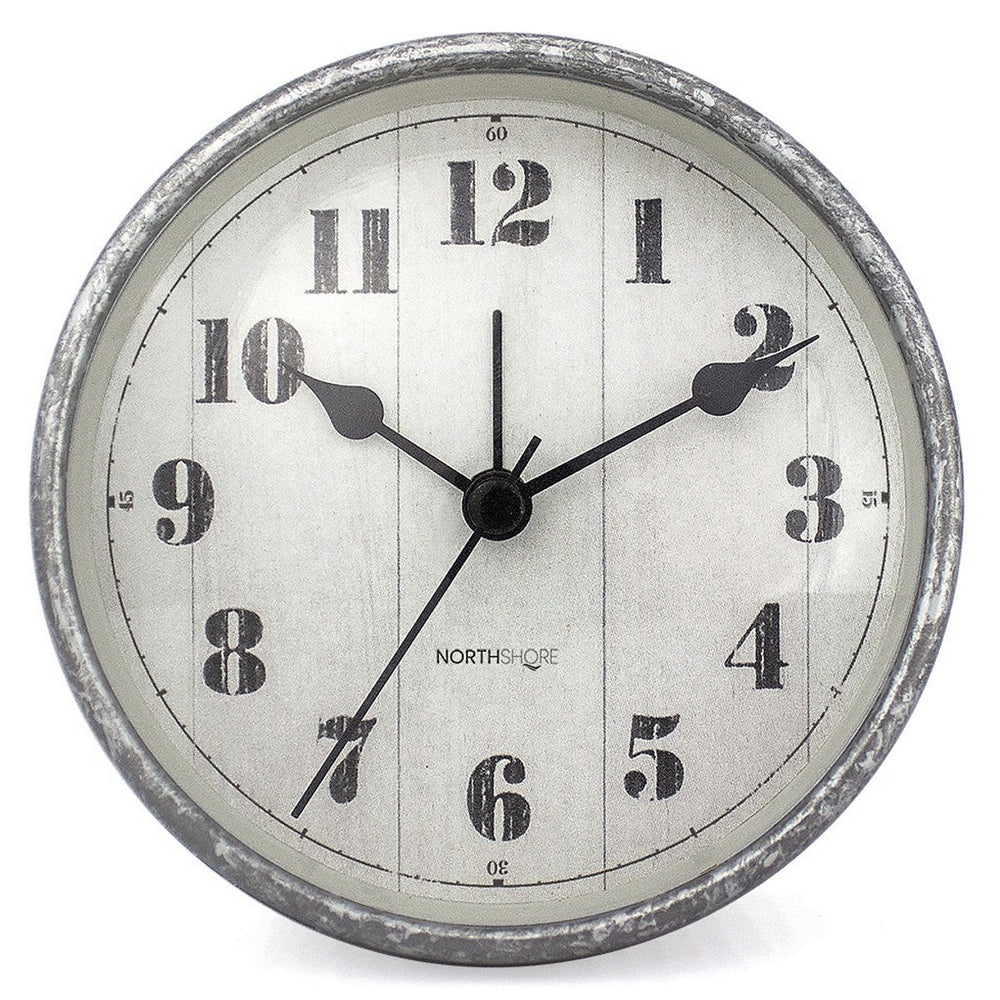 North Shore Mylo Sturdy Silent Alarm Clock Grey 11cm 64017 1
