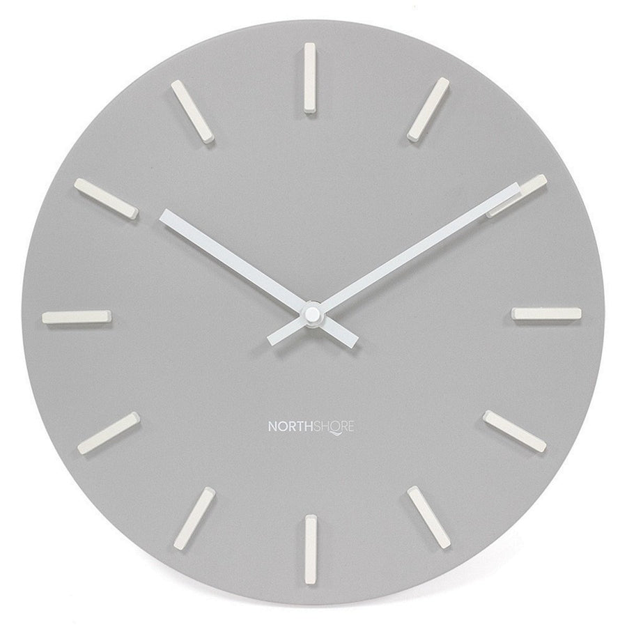 North Shore Wade Open Metal Wall Clock Light Grey 30cm 64008 1