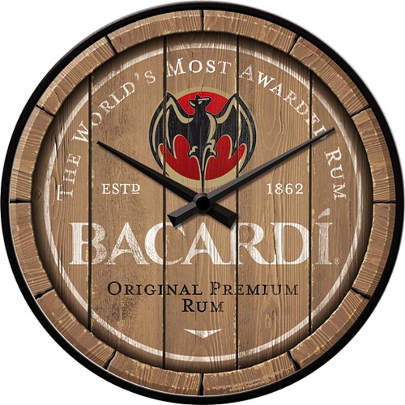Nostalgic Art Bacardi Wood Barrel Wall Clock 30cm 5151201 1