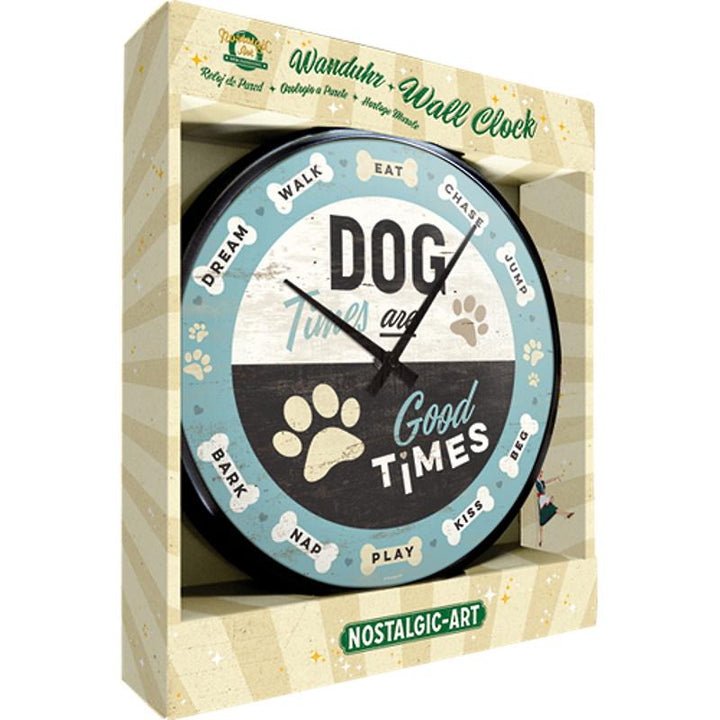 Nostalgic Art Dog Times Wall Clock 30cm 5151089 2