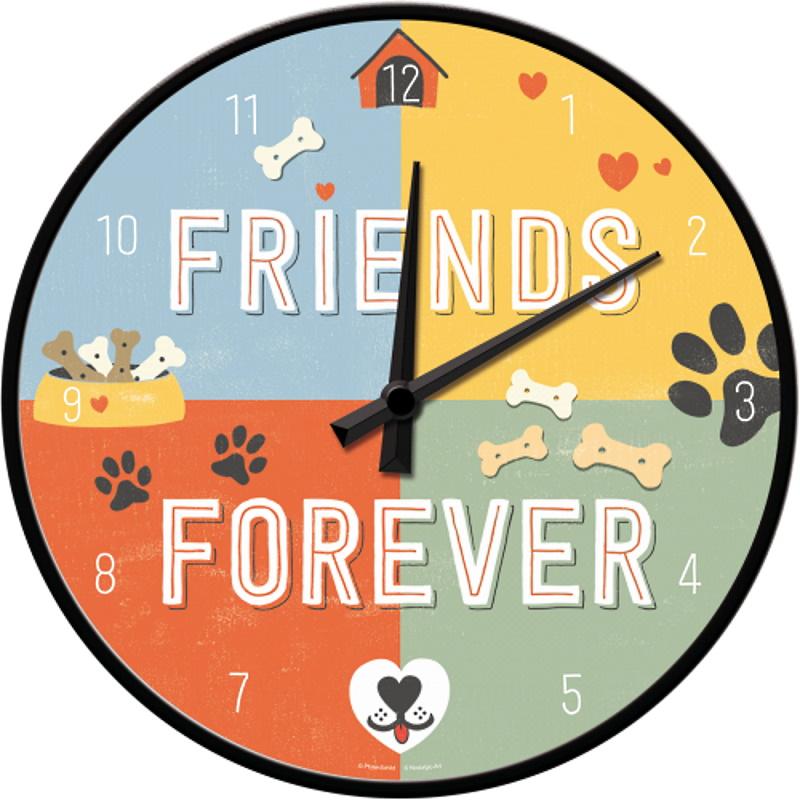 Nostalgic Art Friends Forever Wall Clock 30cm 5151088 1