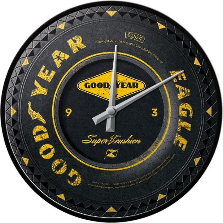 Nostalgic Art Goodyear Wheel Wall Clock 30cm 5151085 1
