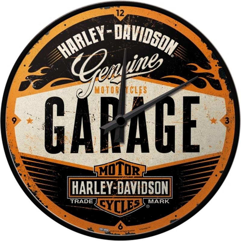 Nostalgic Art Harley Davidson Garage Wall Clock 30cm 5151083 1