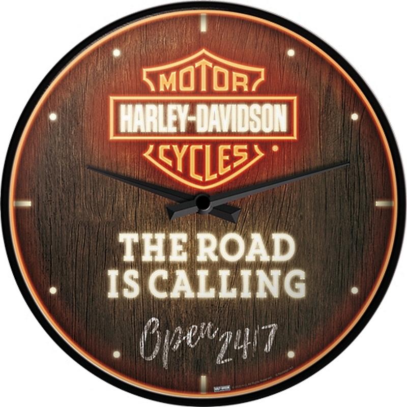 Nostalgic Art Harley Davidson The Road is Calling Wall Clock 30cm 5151202 1
