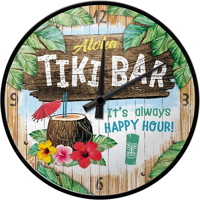 Nostalgic Art Tiki Bar Wall Clock 30cm 5151093 1