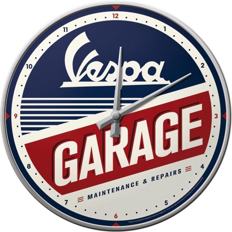 Nostalgic Art Vespa Garage Wall Clock 30cm 5151090 1