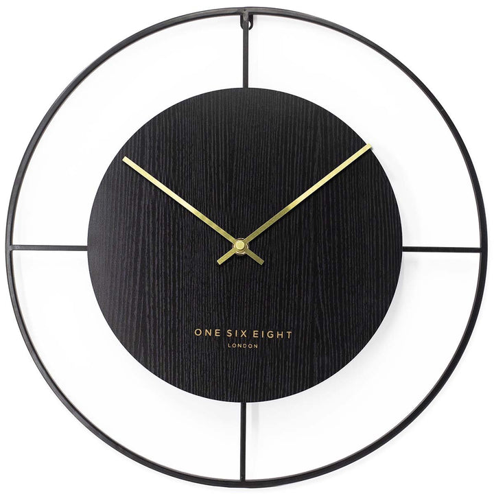 One Six Eight London Addison Metal Wall Clock Black 40cm 23055 2
