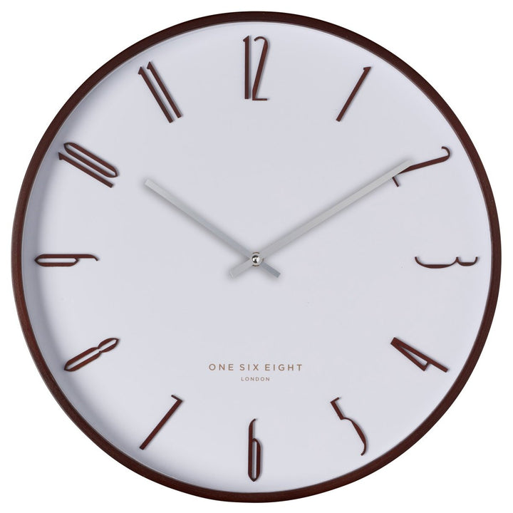 One Six Eight London Archie Wooden Wall Clock White 41cm 24002 1
