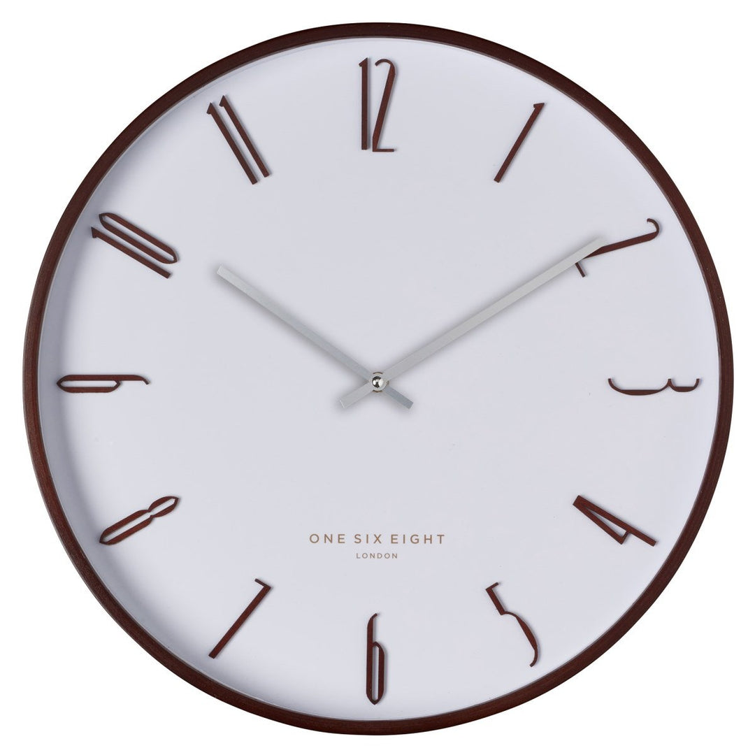 One Six Eight London Archie Wooden Wall Clock White 53cm 24009 1