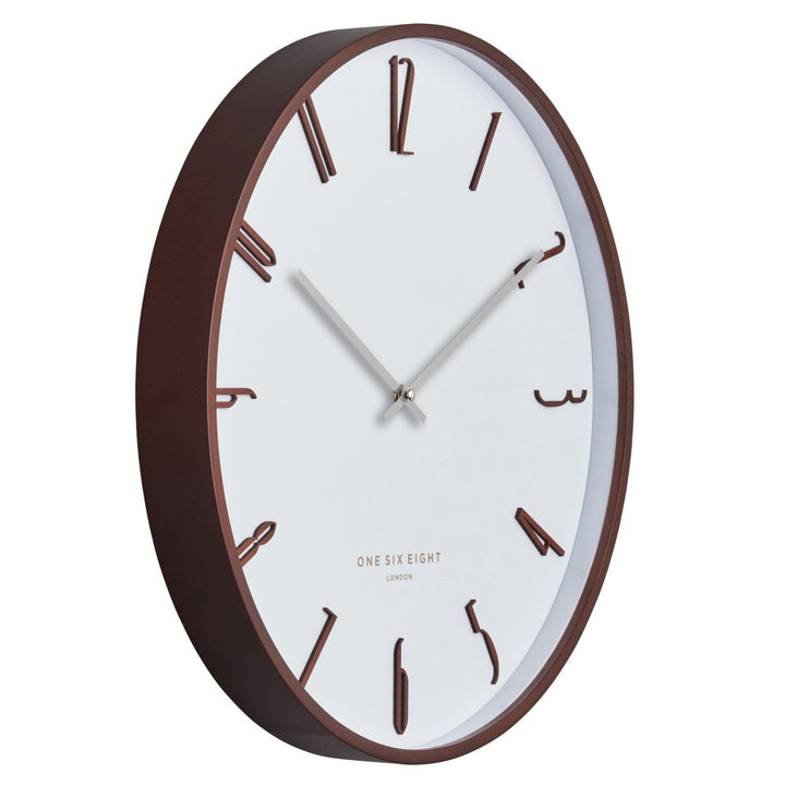 One Six Eight London Archie Wooden Wall Clock White 53cm 24009 2