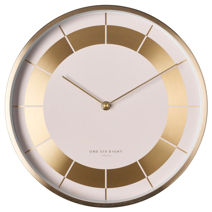 One Six Eight London Arlo Wall Clock White Champagne Gold 30cm 23038 1