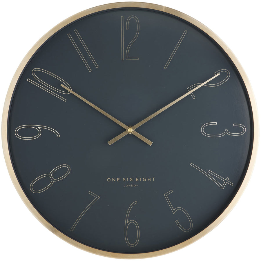 One Six Eight London Astrid Wall Clock Charcoal Grey 40cm 23105 1