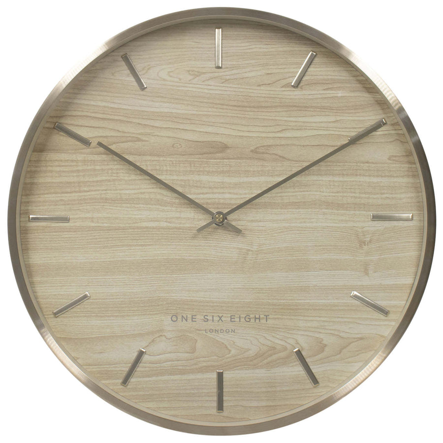 One Six Eight London Avalon Wooden Wall Clock Champagne Gold 40cm 23144 1
