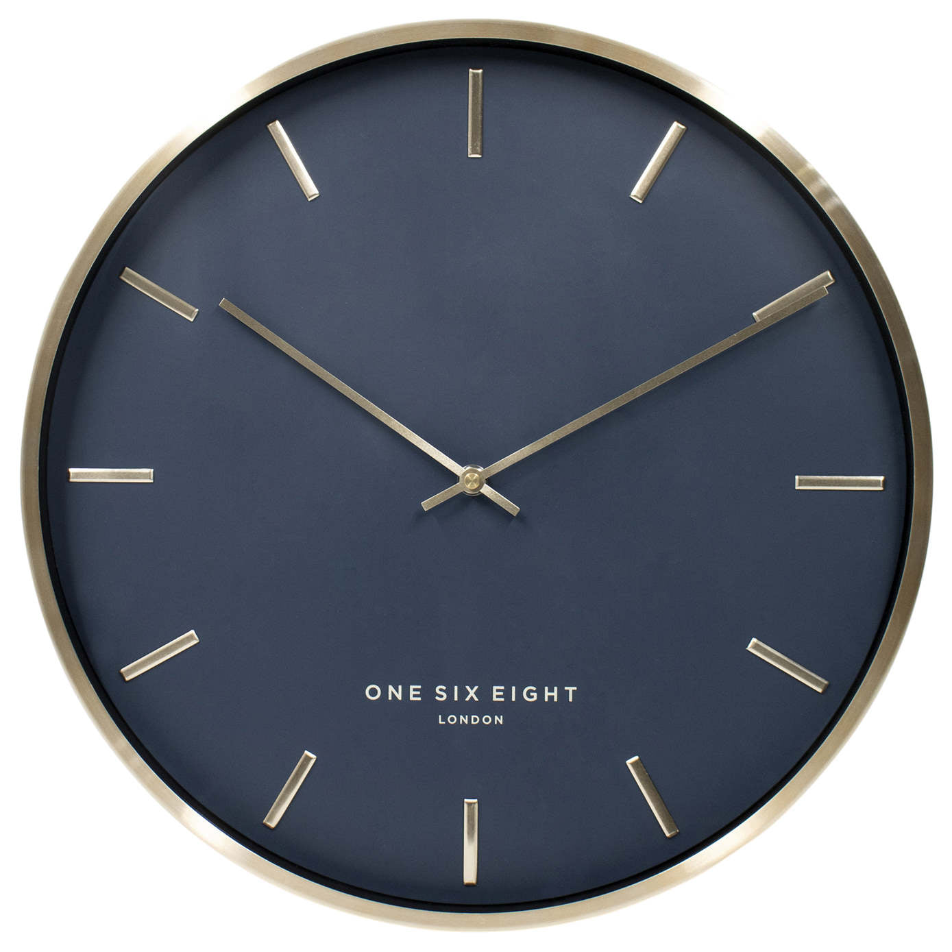 One Six Eight London Avalon Wooden Wall Clock Petrol Blue 40cm 23145 1