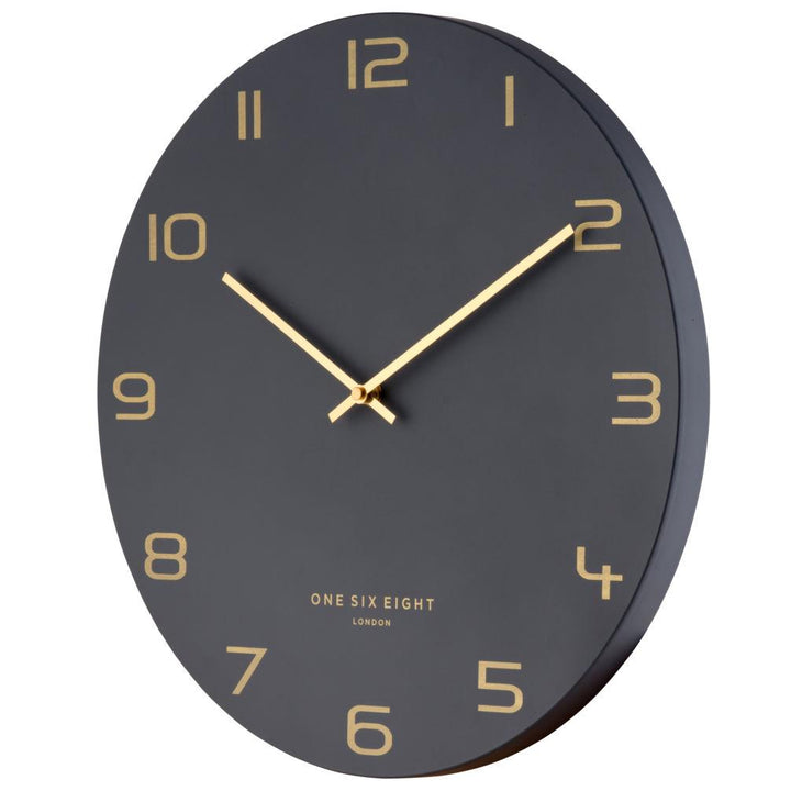 One Six Eight London Blake Wall Clock Charcoal Grey 30cm 22148 1