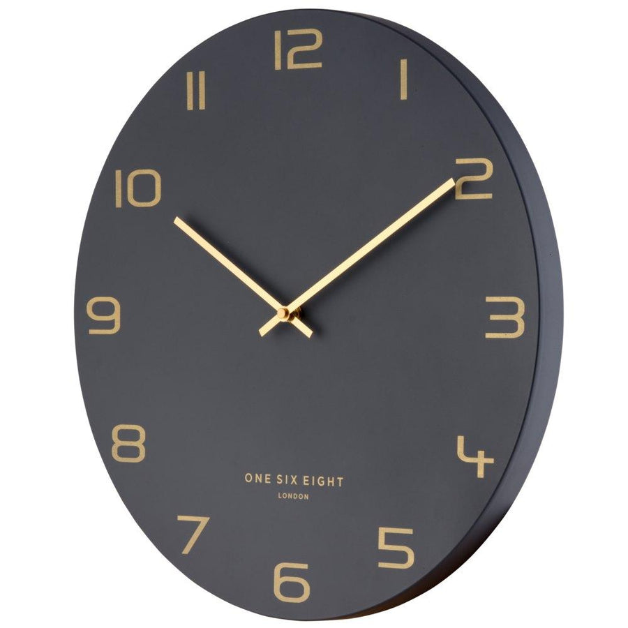 One Six Eight London Blake Wall Clock Charcoal Grey 40cm 22116 1