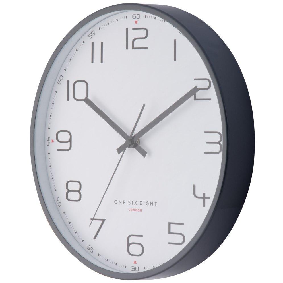 One Six Eight London Carmen Wall Clock Cool Grey 30cm 22114 2