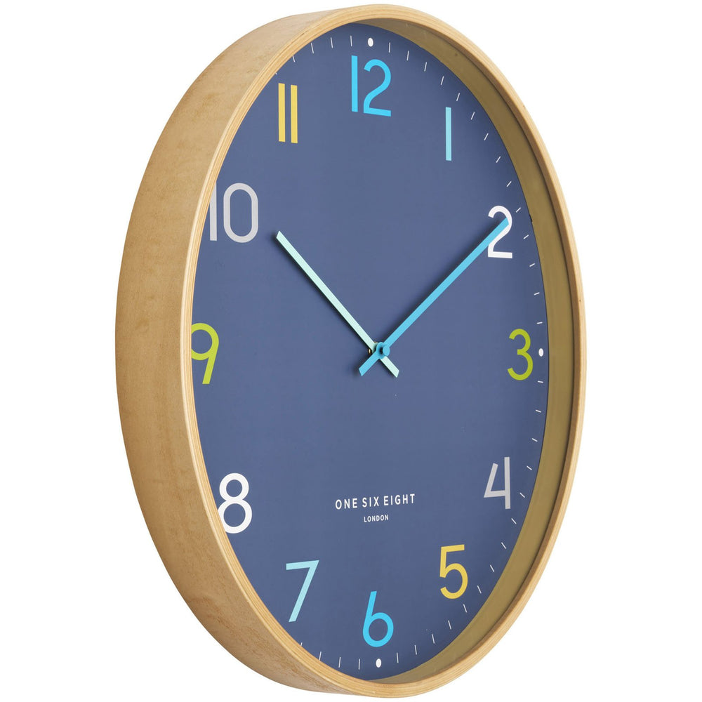 One Six Eight London Dream Wall Clock Navy 41cm 24021 2