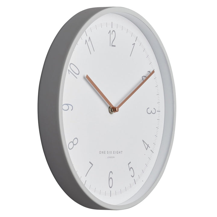 One Six Eight London Eliza Metal Wall Clock Cool Grey 30cm 23013 4