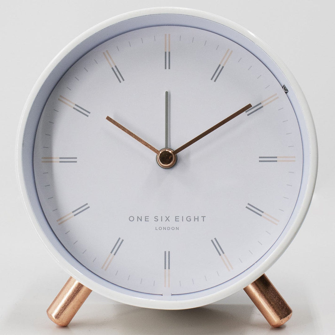 One Six Eight London Ellie Alarm Clock White 11cm 23118 1