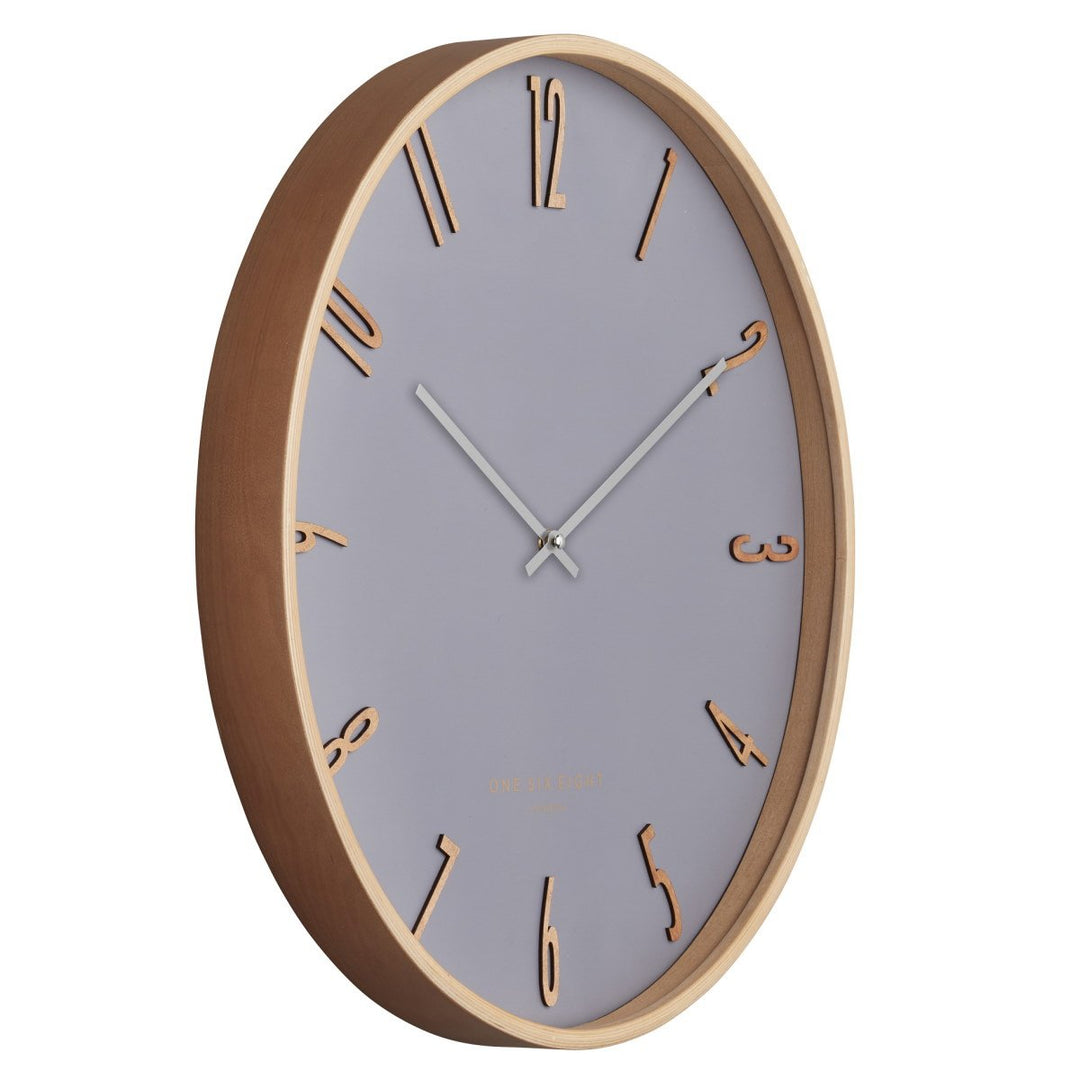 One Six Eight London Ellis Wooden Wall Clock Cool Grey 53cm 24013 2