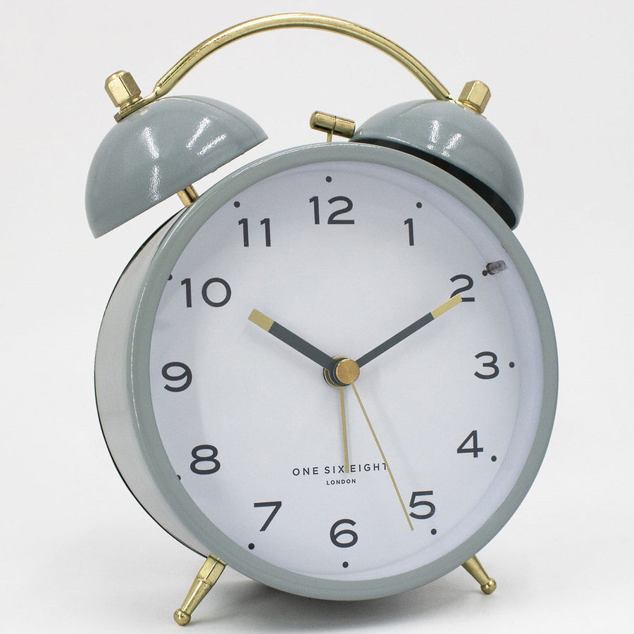 One Six Eight London Elsa Twin Bell Alarm Clock Sage Green 16cm 23112 3