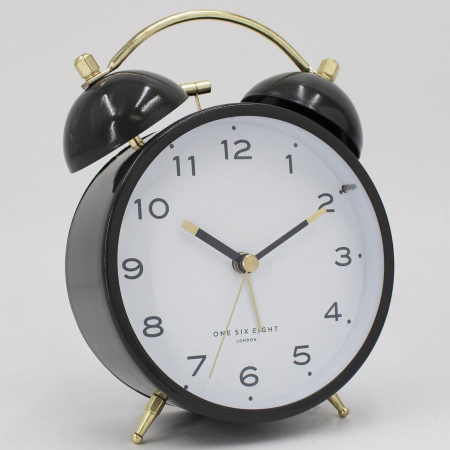 One Six Eight London Elsa Twin Bell Alarm Clock White 16cm 23111 3