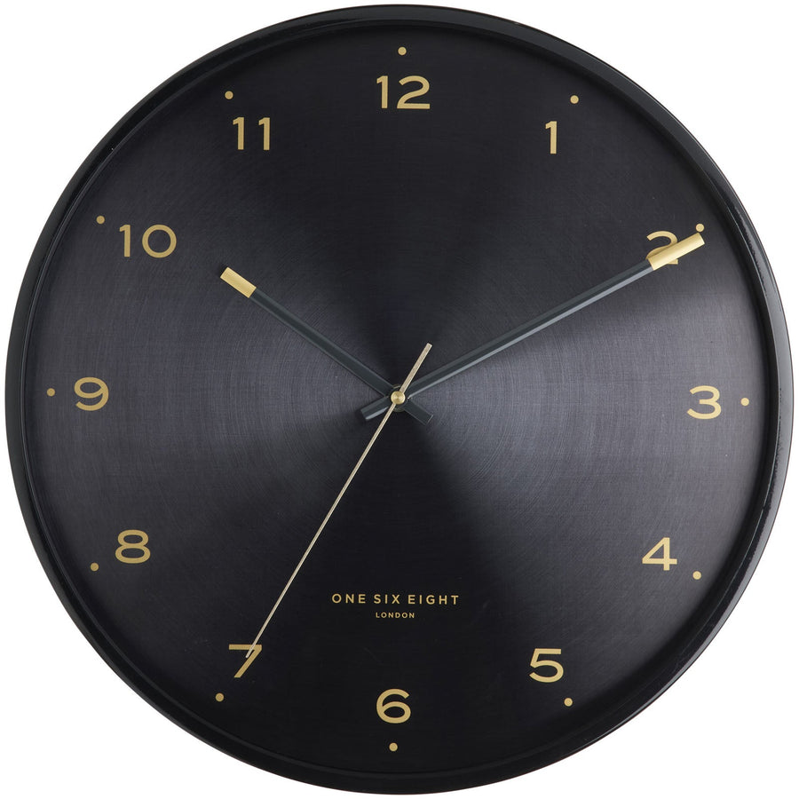 One Six Eight London Elsa Wall Clock Black 40cm 23107 1