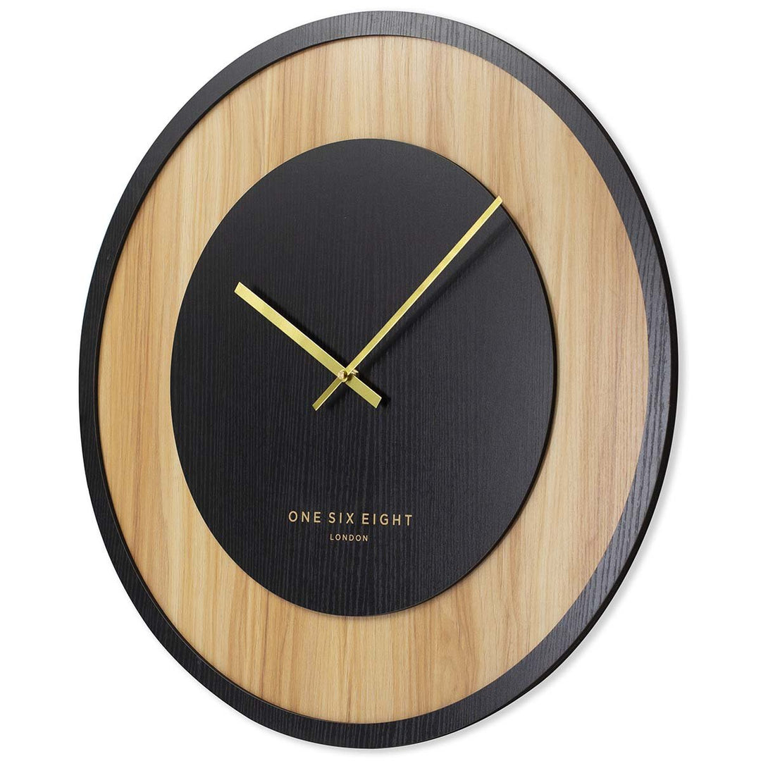 One Six Eight London Emilia Wooden Wall Clock Charcoal Black 60cm 23059 2