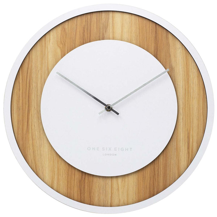 One Six Eight London Emilia Wooden Wall Clock White 40cm 23052 1