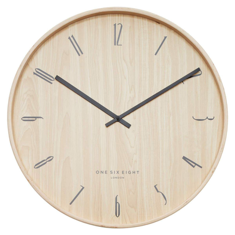 One Six Eight London Ester Open Light Wooden Wall Clock 41cm 24015 1