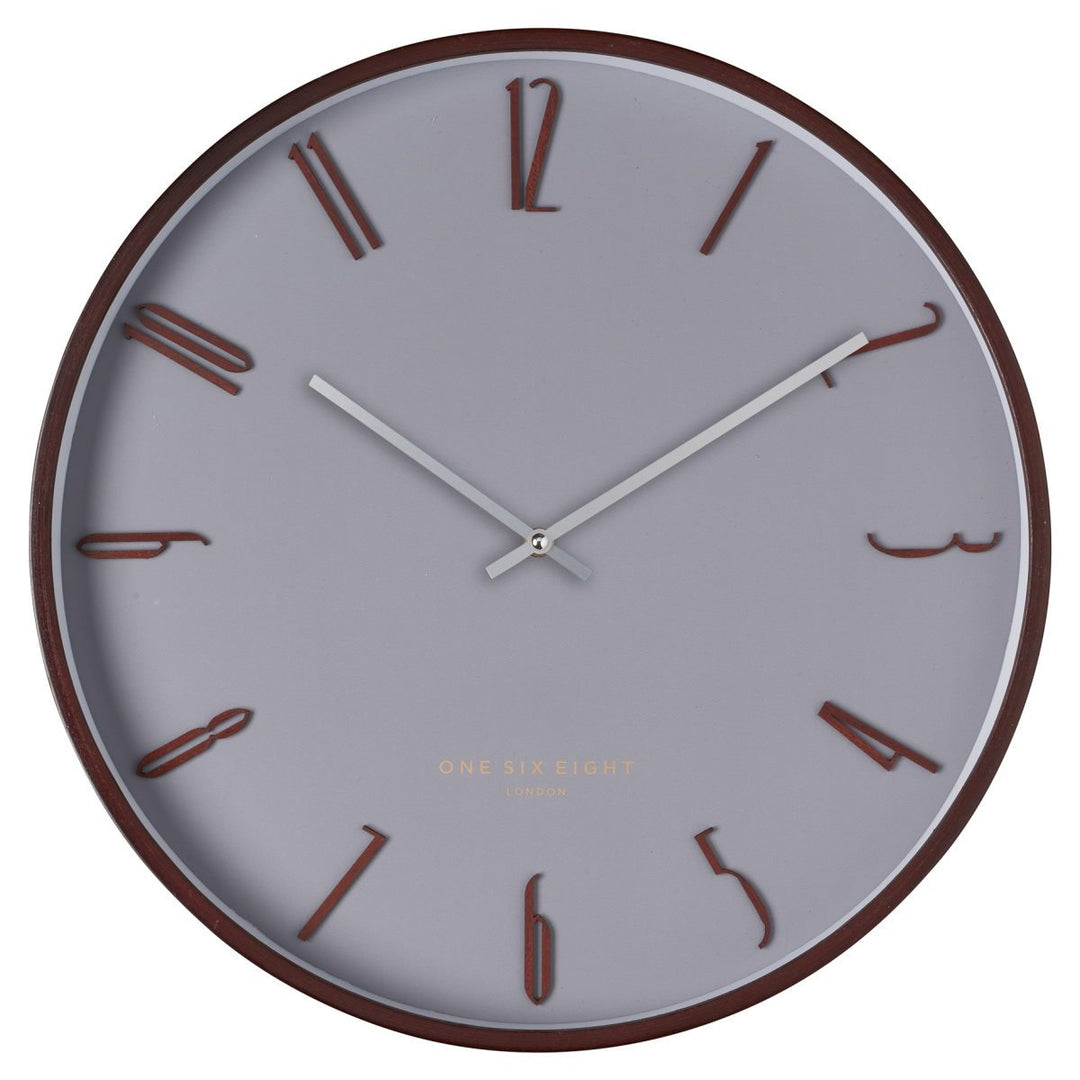 One Six Eight London Freddie Wooden Wall Clock Cool Grey 41cm 24003 1