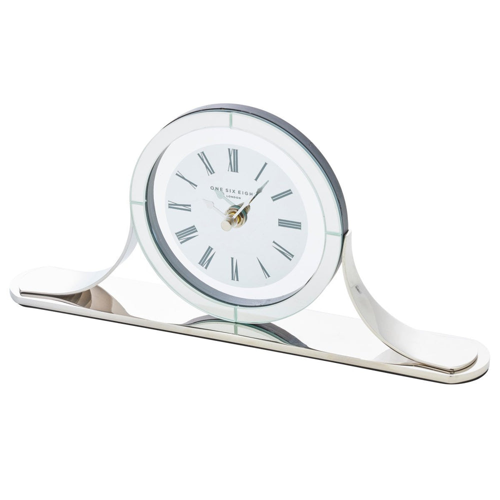 One Six Eight London Hamptons Glass Mantel Clock 32cm 53131 1