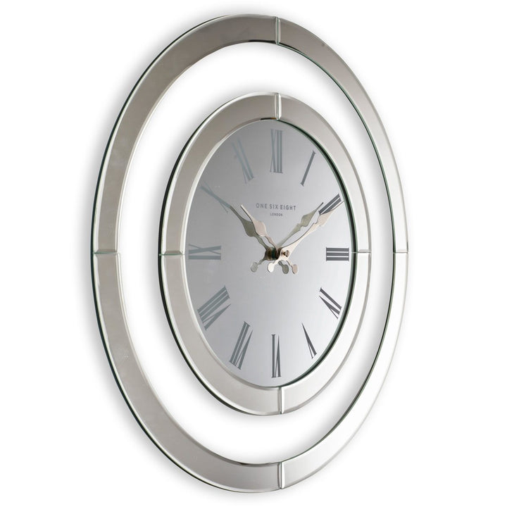 One Six Eight London Hamptons Glass Wall Clock 50cm 53130 2