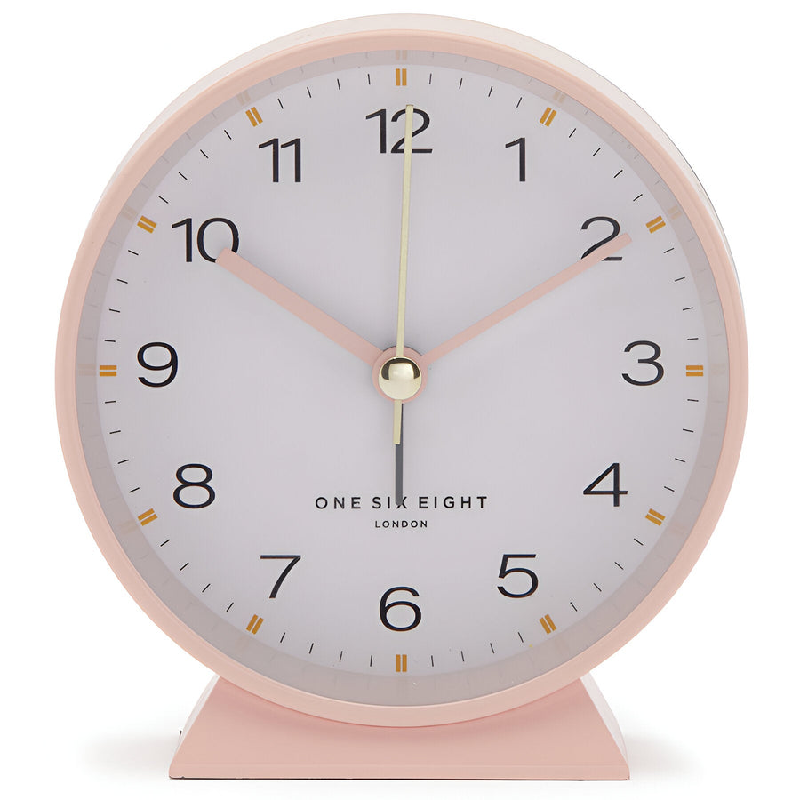 One Six Eight London Hayley Metal Alarm Clock Blush 10cm 23162 1