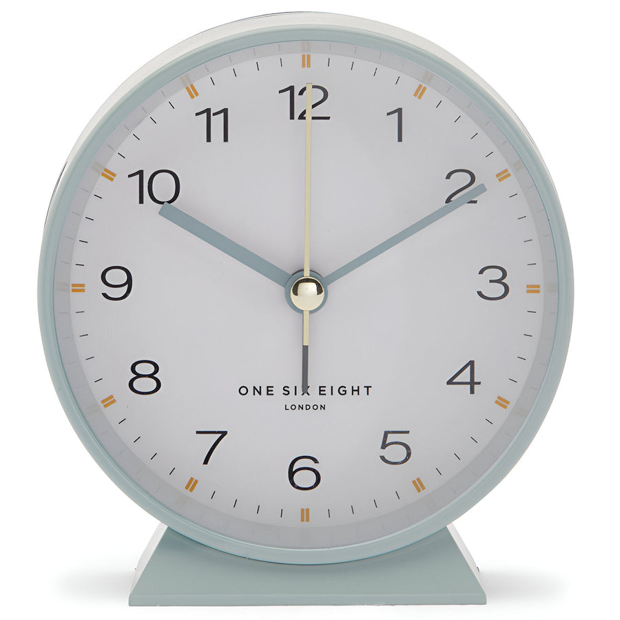 One Six Eight London Hayley Metal Alarm Clock Sage Green 10cm 23164 1