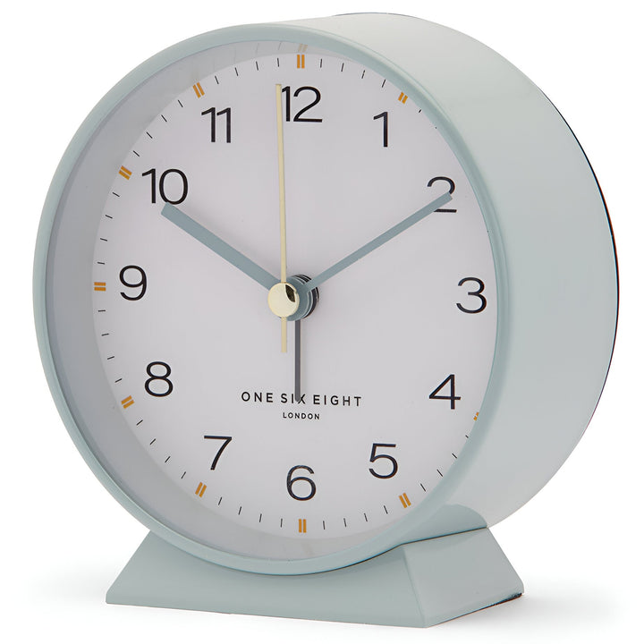 One Six Eight London Hayley Metal Alarm Clock Sage Green 10cm 23164 2