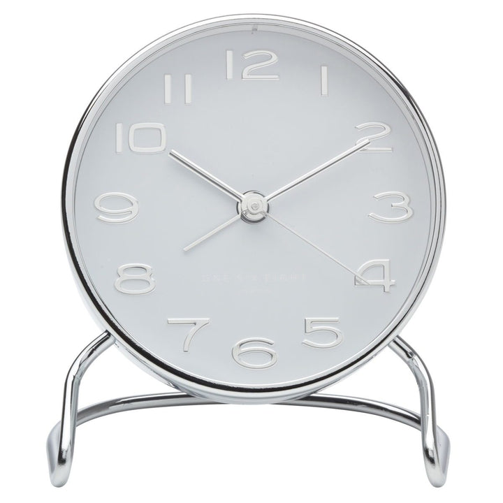 One Six Eight London Isabelle Steel Alarm Clock White 12cm 33003 1