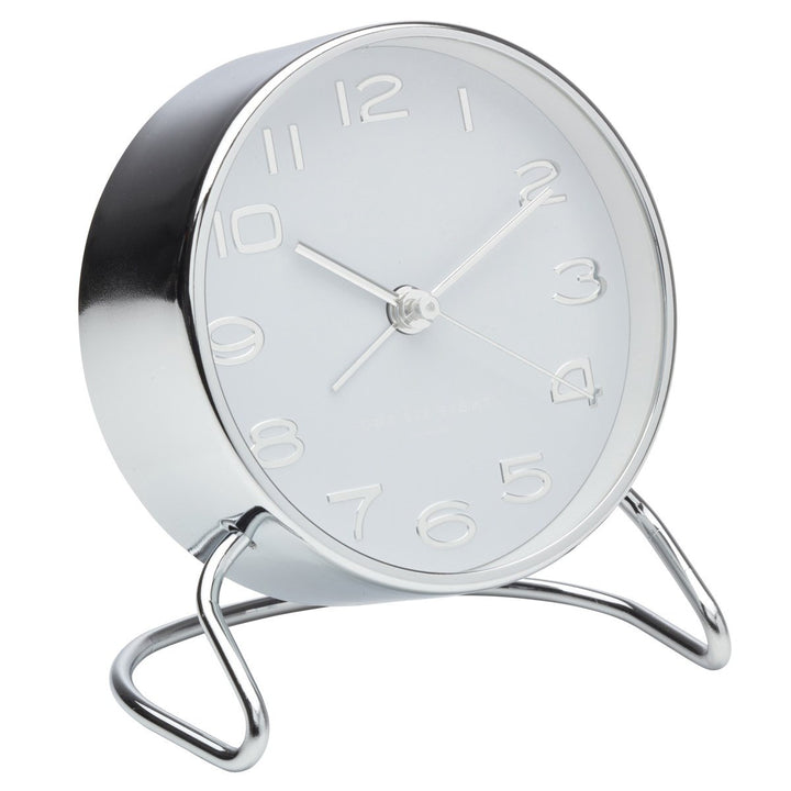 One Six Eight London Isabelle Steel Alarm Clock White 12cm 33003 2