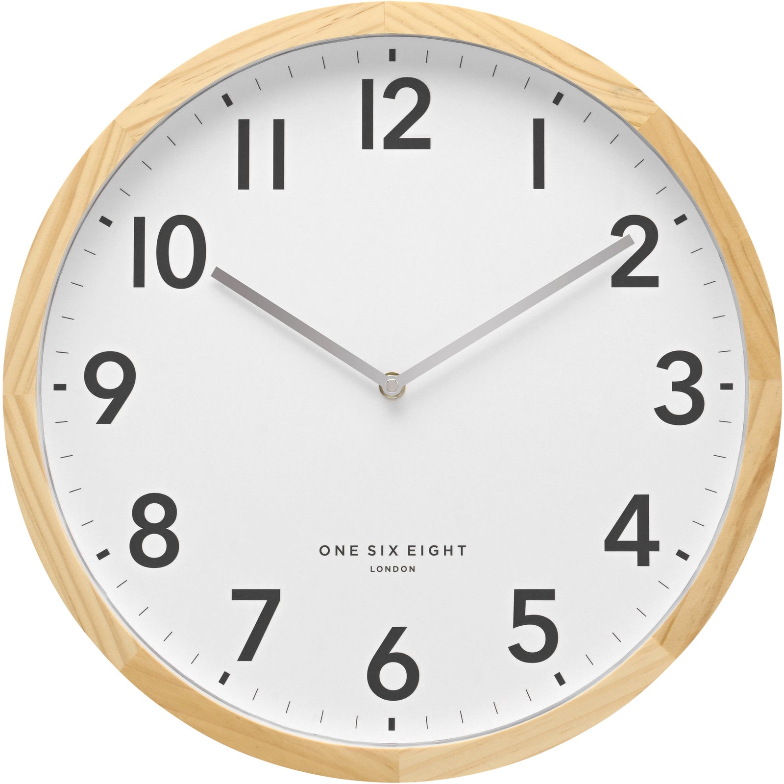 One Six Eight London Jack Solid Pine Wall Clock White 40cm 61042 1 #size_40cm