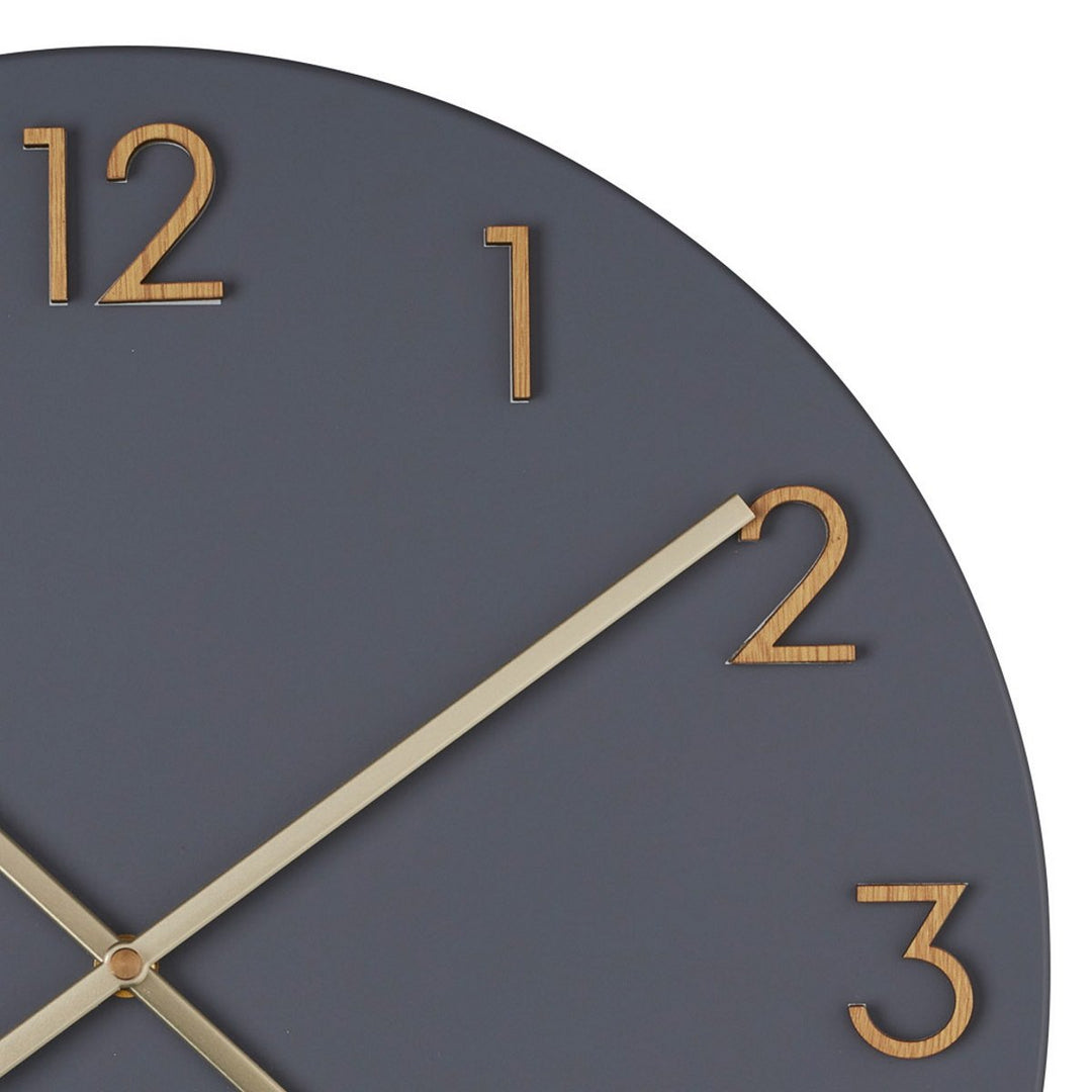 One Six Eight London Katelyn Metal Wall Clock Charcoal Grey 40cm 22150 3