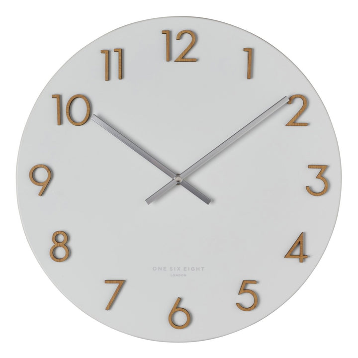 One Six Eight London Katelyn Metal Wall Clock White 40cm 22151 1