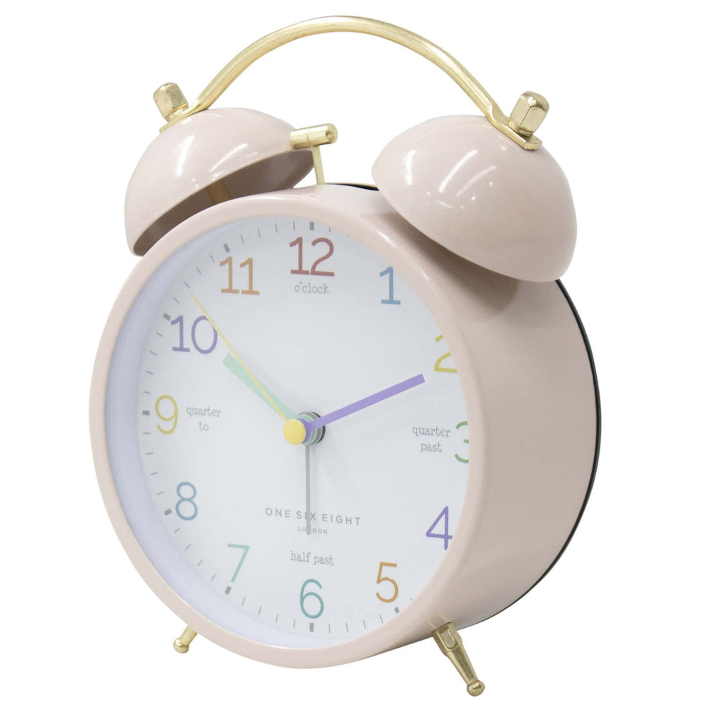 One Six Eight London Learn The Time Alarm Clock Blush 16cm 23153 2