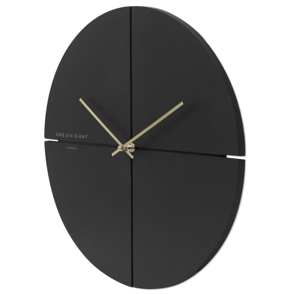 One Six Eight London Liam Minimal Wall Clock Charcoal Grey 40cm 23019M 2