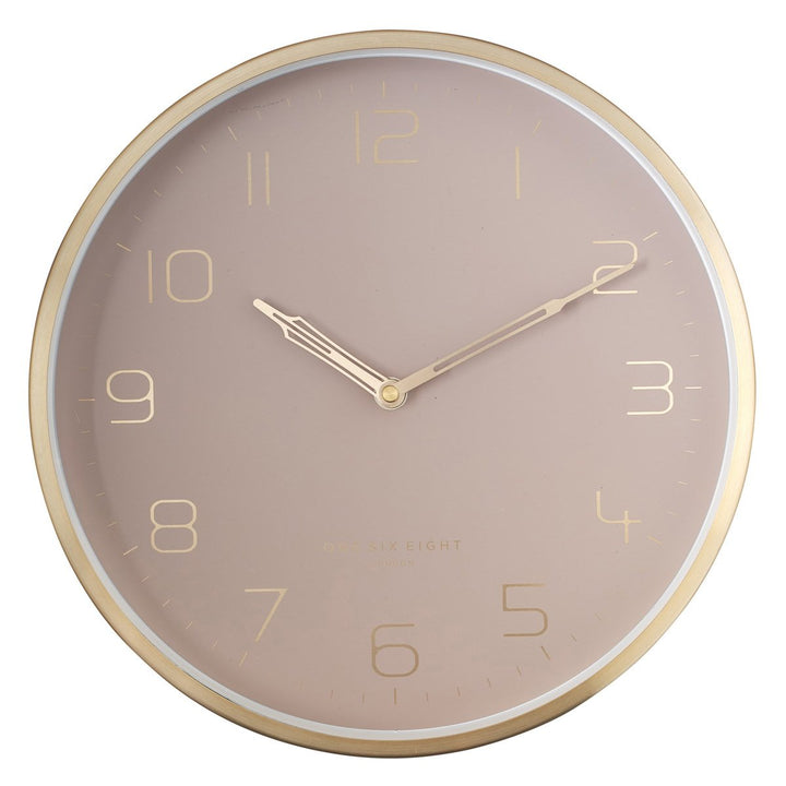 One Six Eight London Lily Champagne Gold Metal Wall Clock 30cm 23014 1