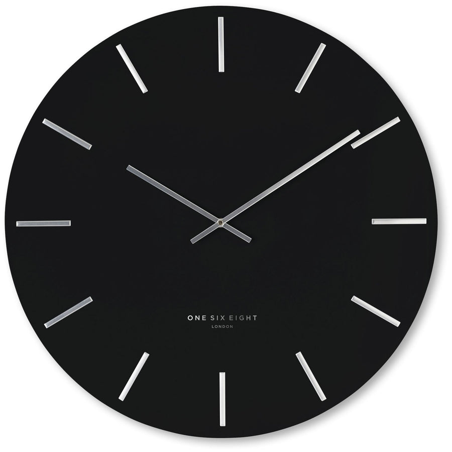 One Six Eight London Luca Wall Clock Black 40cm 23103 1