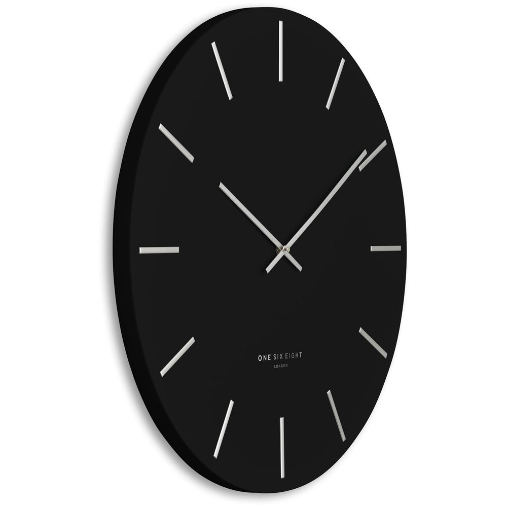 One Six Eight London Luca Wall Clock Black 60cm 23104 2