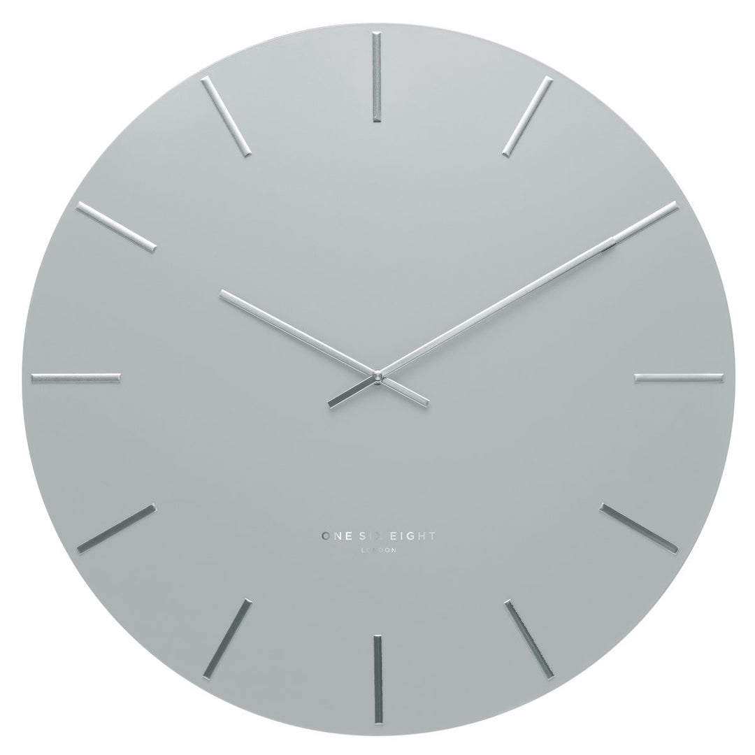 One Six Eight London Luca Wall Clock Light Grey 40cm 22128 1