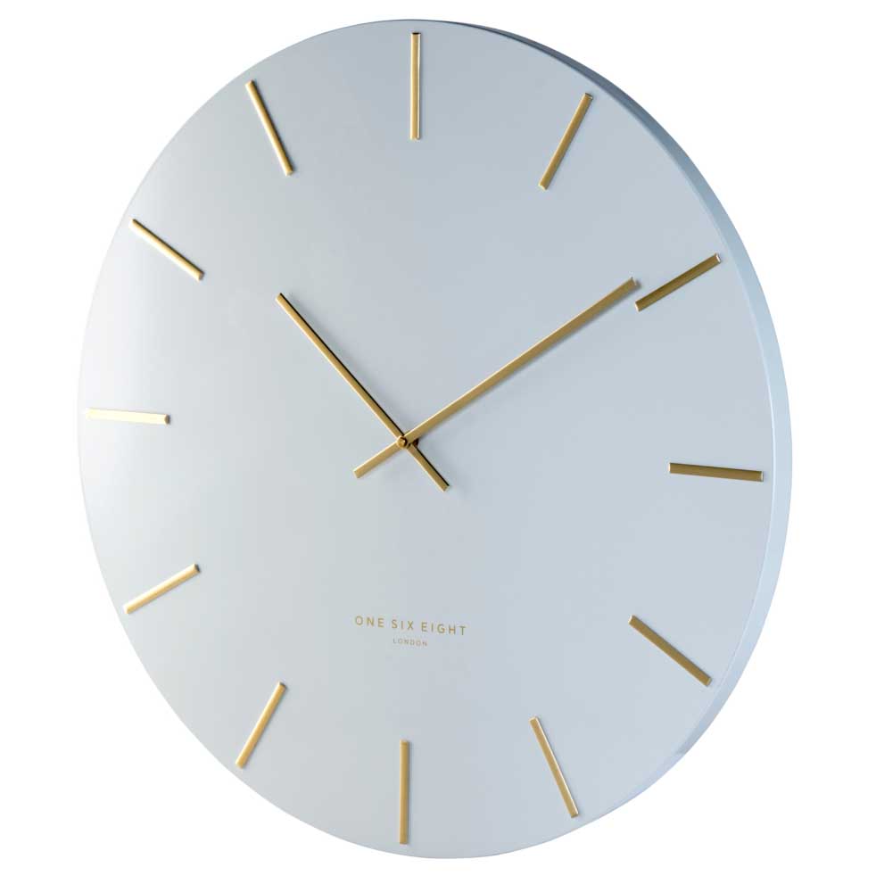 One Six Eight London Luca Wall Clock White 60cm CK7014 Angle