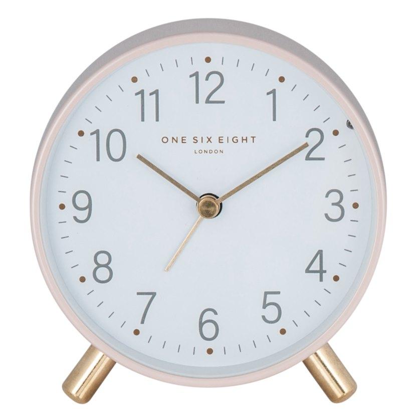 One Six Eight London Maisie Alarm Clock Blush 11cm 32105 2